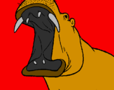 Desenho Hipopótamo com a boca aberta pintado por nadim45