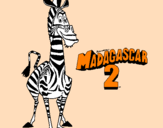 Desenho Madagascar 2 Marty pintado por ava