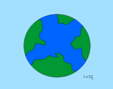 Desenho Planeta terra pintado por nadim45