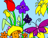 Desenho Fauna e Flora pintado por beatriz