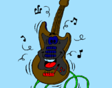 Desenho Guitarra pintado por jonatas