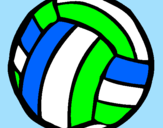 Desenho Bola de voleibol pintado por patrick