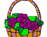 Desenho Cesta de flores 6 pintado por  maia