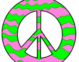 Desenho Símbolo da paz pintado por gabrielle