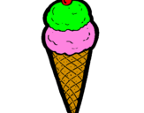 Desenho Cone de gelado pintado por carolzinha