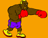 Desenho Boxeador pintado por Otto