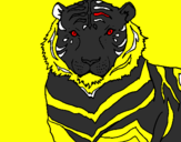 Desenho Tigre pintado por lorena