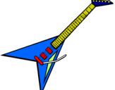 Desenho Guitarra elétrica II pintado por gonçalo