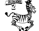 Desenho Madagascar 2 Marty pintado por burro