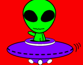 Desenho Alienígena pintado por ss