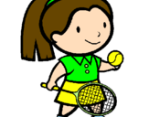 Desenho Rapariga tenista pintado por miley cyrus