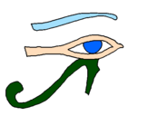 Desenho Olho de hórus pintado por Olhos de hórus