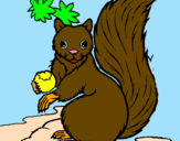 Desenho Esquilo pintado por geovana   n