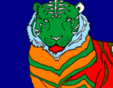 Desenho Tigre pintado por rafael silva