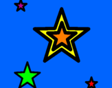Desenho Estrela pintado por ana   julia