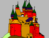 Desenho Castelo medieval pintado por nani