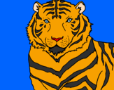 Desenho Tigre pintado por Rafael Fredd
