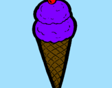 Desenho Cone de gelado pintado por patrick