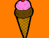 Desenho Cone de gelado pintado por G.abriiella