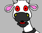 Desenho Vaca surpreendida pintado por cah