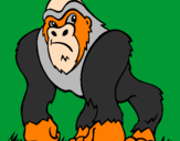 Desenho Gorila pintado por GUILHERME