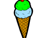 Desenho Cone de gelado pintado por raul