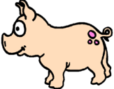 Desenho Porco pintado por Vânia