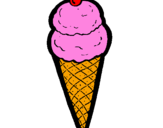Desenho Cone de gelado pintado por gabrielle