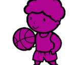 Desenho Jogador de basquete pintado por LAURA