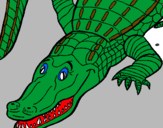 Desenho Crocodilo  pintado por Rafael Fredd