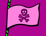 Desenho Bandeira  pintado por pirata