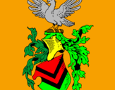 Desenho Escudo de armas e águia pintado por Pedro V.