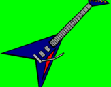 Desenho Guitarra elétrica II pintado por thiago