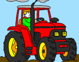 Desenho Tractor em funcionamento pintado por LUCAS