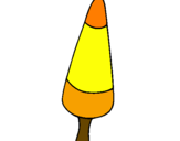Desenho Gelado cone pintado por sofia