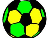 Desenho Bola de futebol pintado por CE