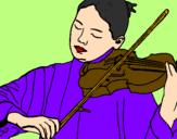 Desenho Violinista pintado por Ryuu