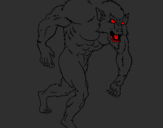 Desenho Homem lobo pintado por lybni