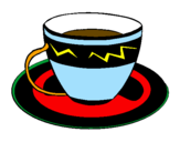 Desenho Taça de café pintado por BIEL