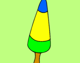 Desenho Gelado cone pintado por doce