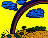 Desenho Arco-íris pintado por sabrina ribeiro de lima