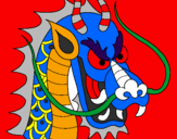 Desenho Cabeça de dragão pintado por blu dragon