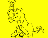 Desenho Burro com um grande sorriso pintado por burro