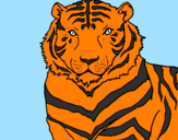 Desenho Tigre pintado por bruno henrrique bueno