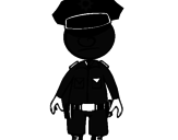 Desenho Agente de polícia pintado por João Felipe