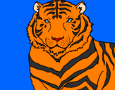 Desenho Tigre pintado por Ryuu
