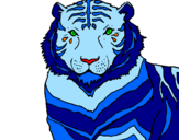 Desenho Tigre pintado por Monika