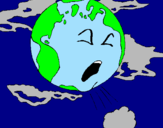 Desenho Terra doente pintado por eduardo felipe