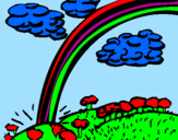 Desenho Arco-íris pintado por camila
