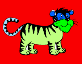 Desenho Tigre pintado por Lorenzo